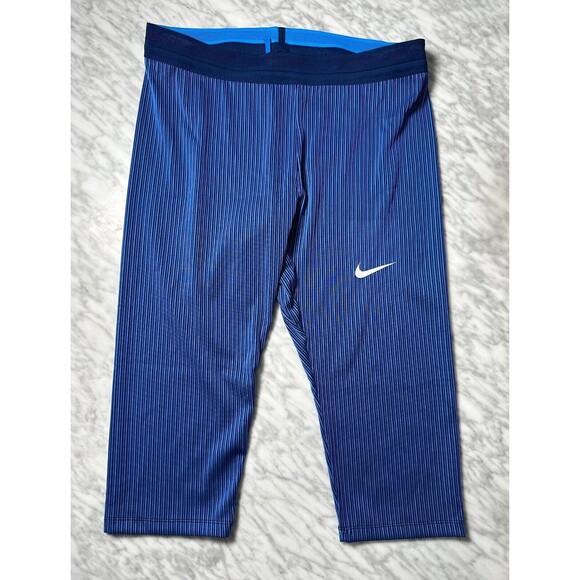 Nike Pro Elite Track & Field Blue 3/4 Tights Pants USA Women XXL AO8495-000 NEW - Picture 5 of 10